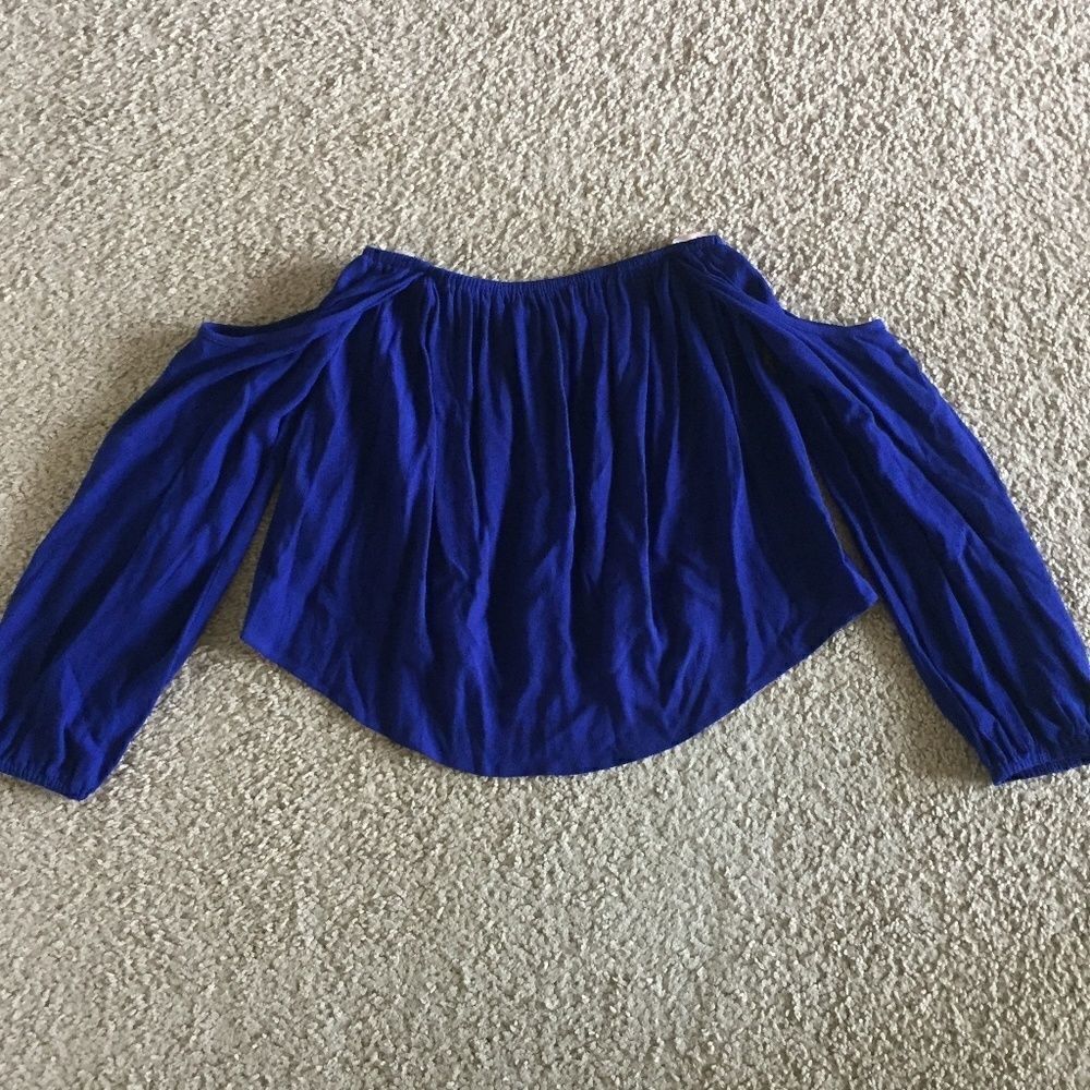 Forever 21 Cobalt Blue Off-the-Shoulder Top